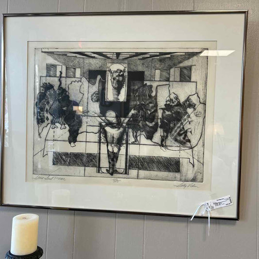 Black/White Etching Abstract Art
