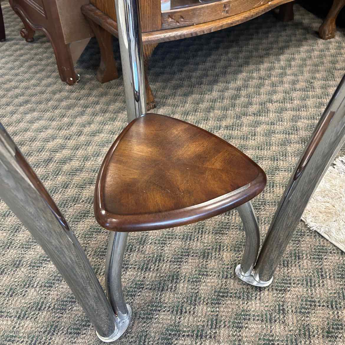 Glass Topped 3 Sided End Table