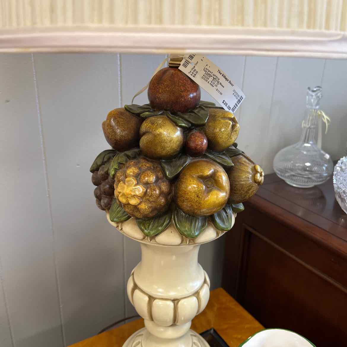 Tall Lamp w/Fruit Base