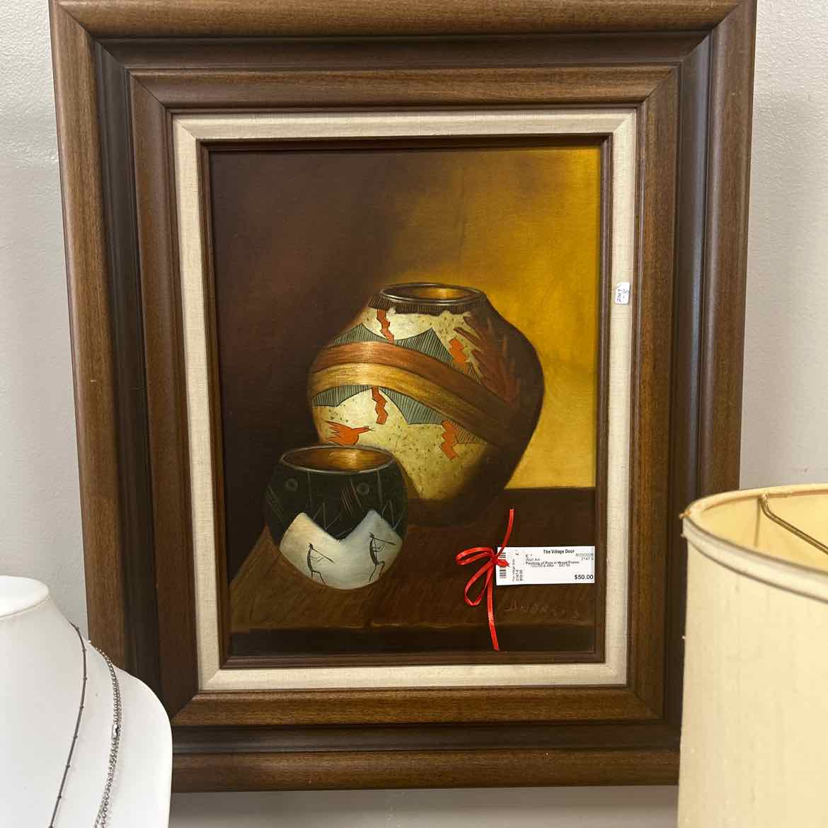 Painting of Pots in Wood Frame
