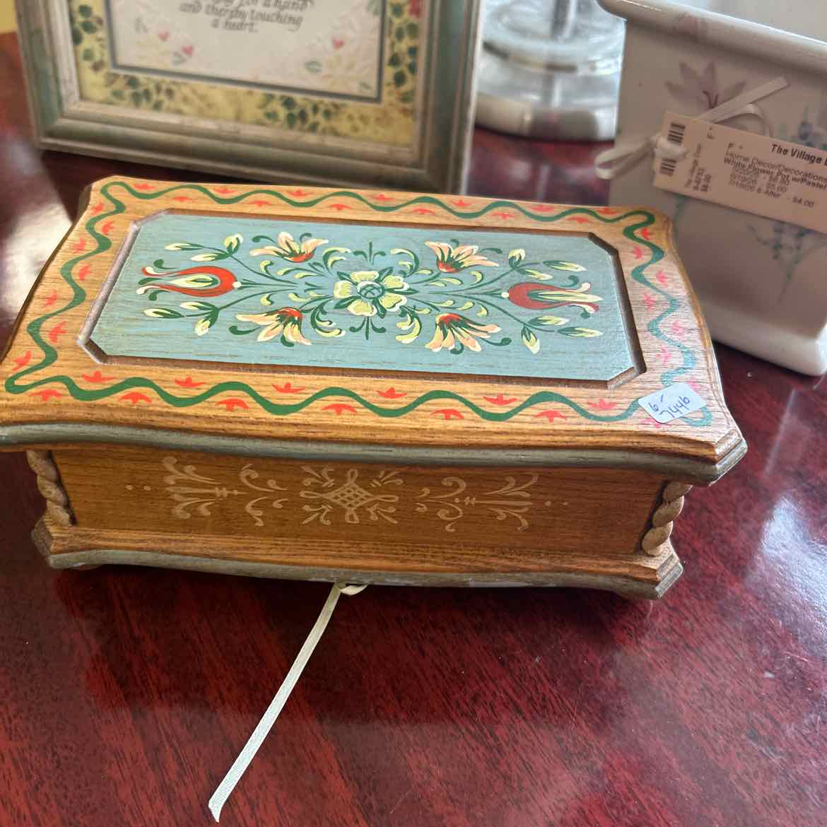 Wood Swiss Music Box AS IS