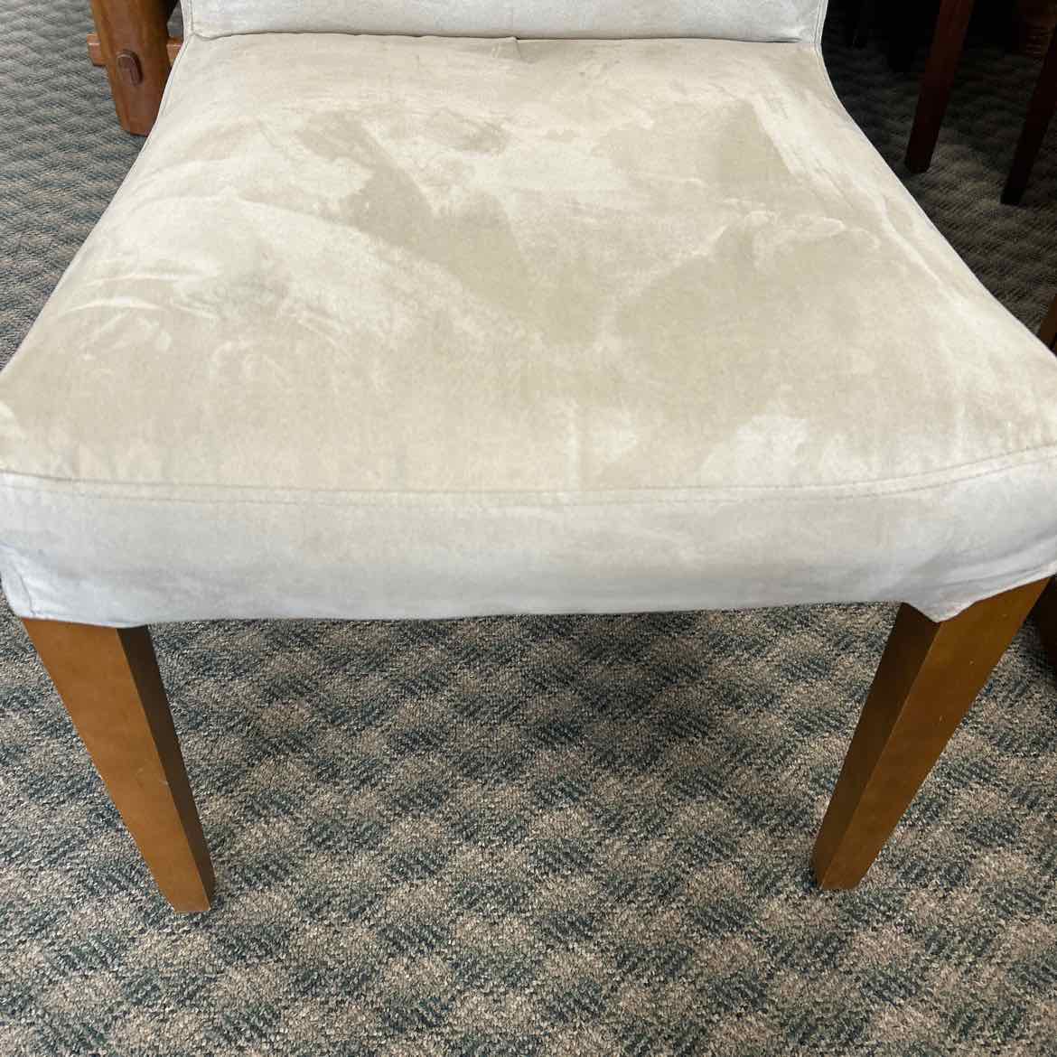 Ivory Ultra-Suede Side Chair