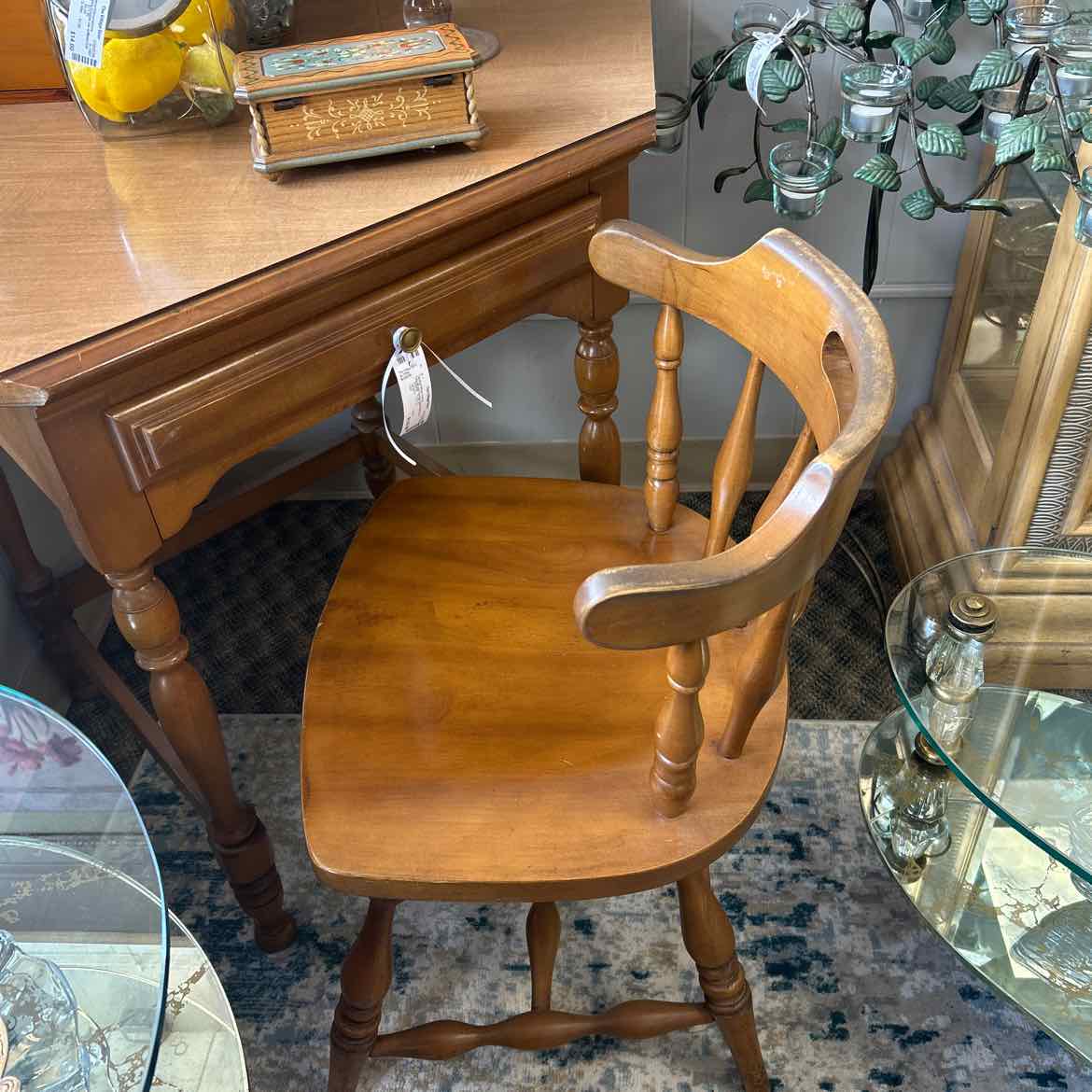 Light Wood Corner Desk w/Chair