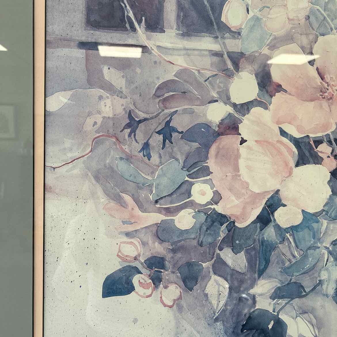 Picture of Pastel Flowers -Blue Border