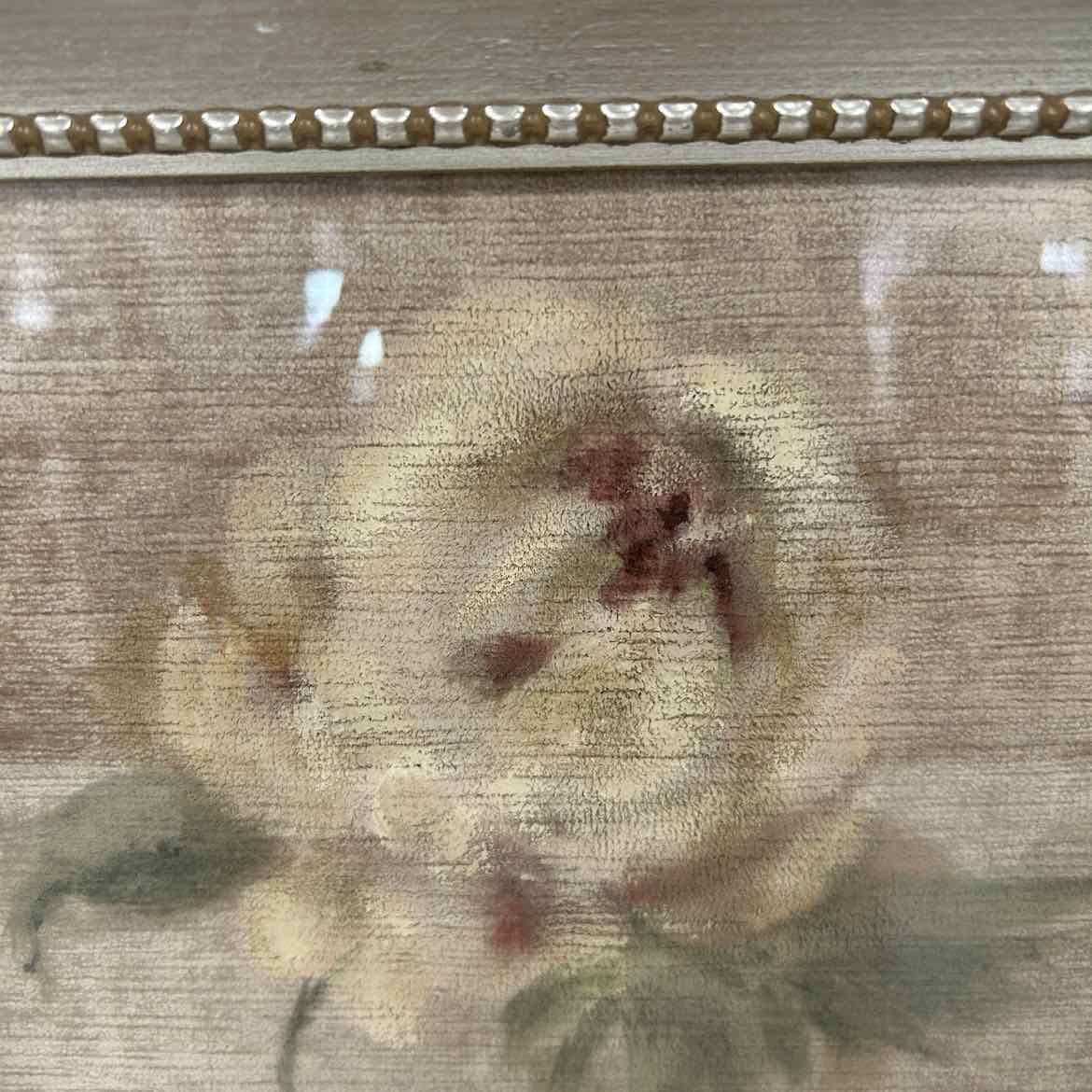 Muted White Flower Picture in Silver Frame