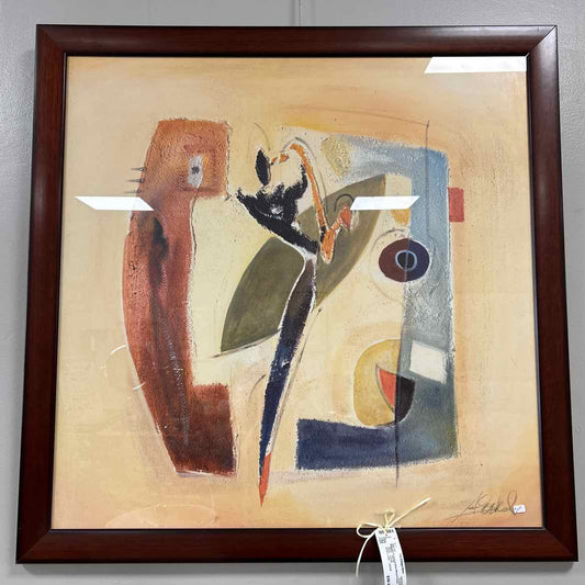 Abstract Picture in Dark Wood Frame