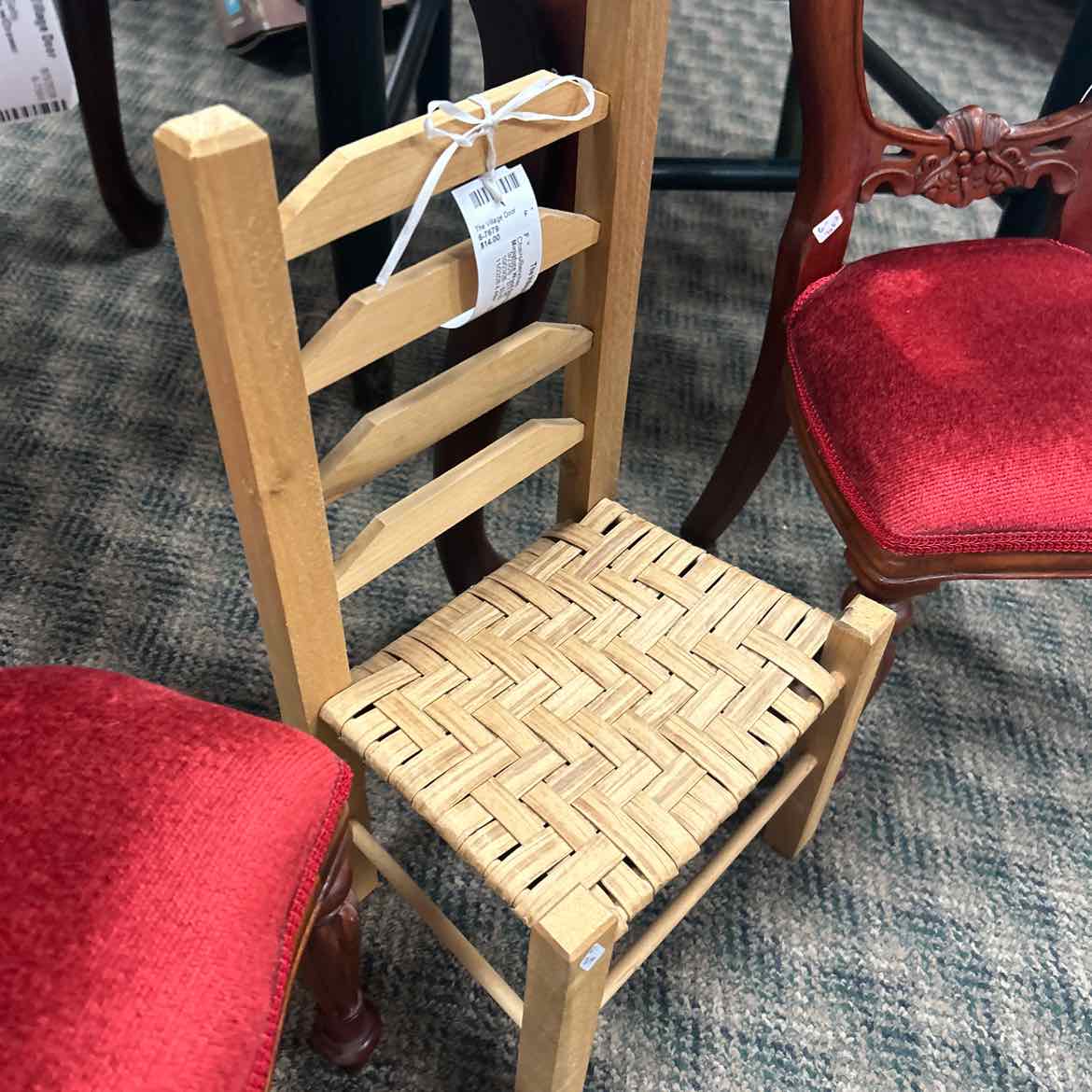 Miniature Wood Doll Chair