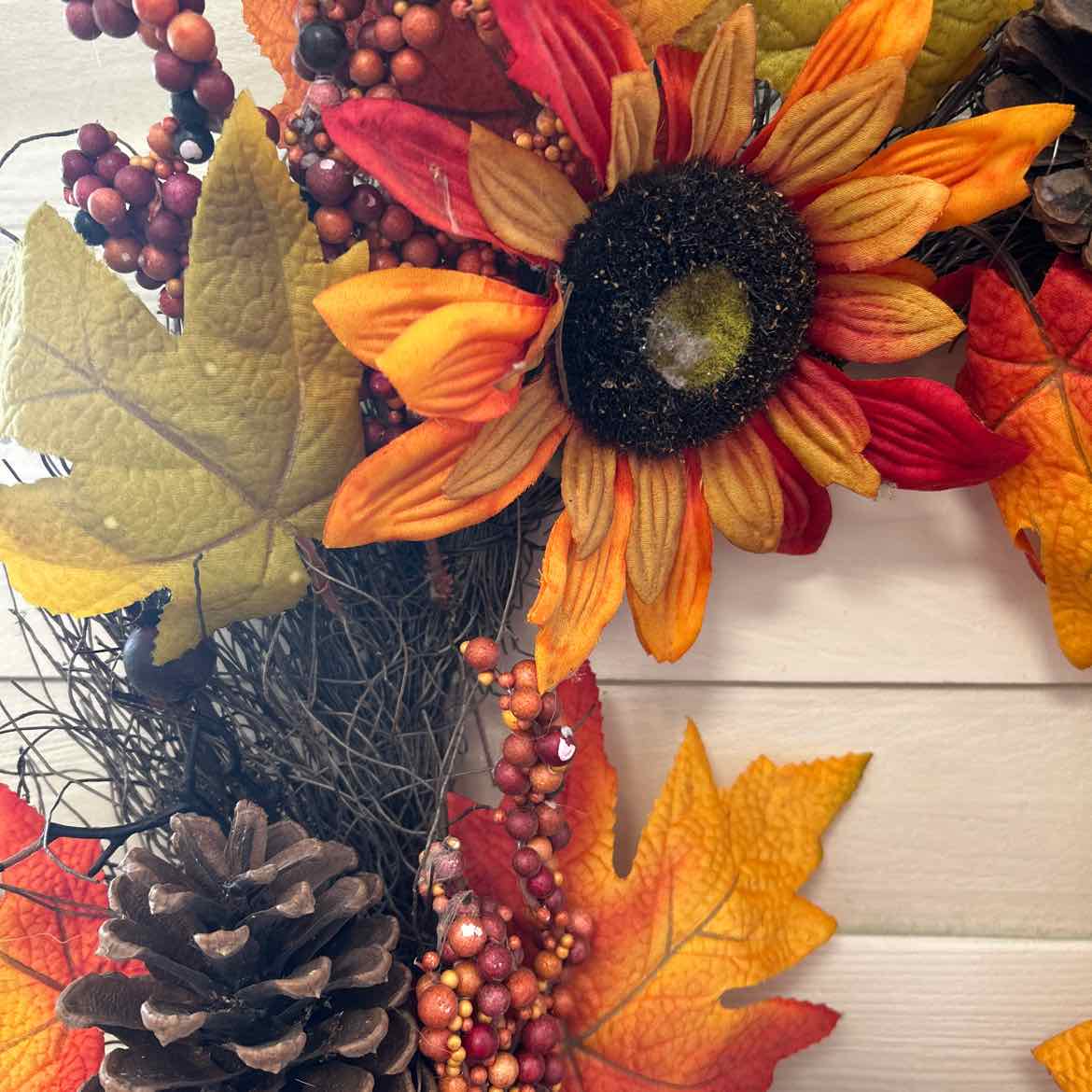 Autumn Wreath w/Pinecones & Berries