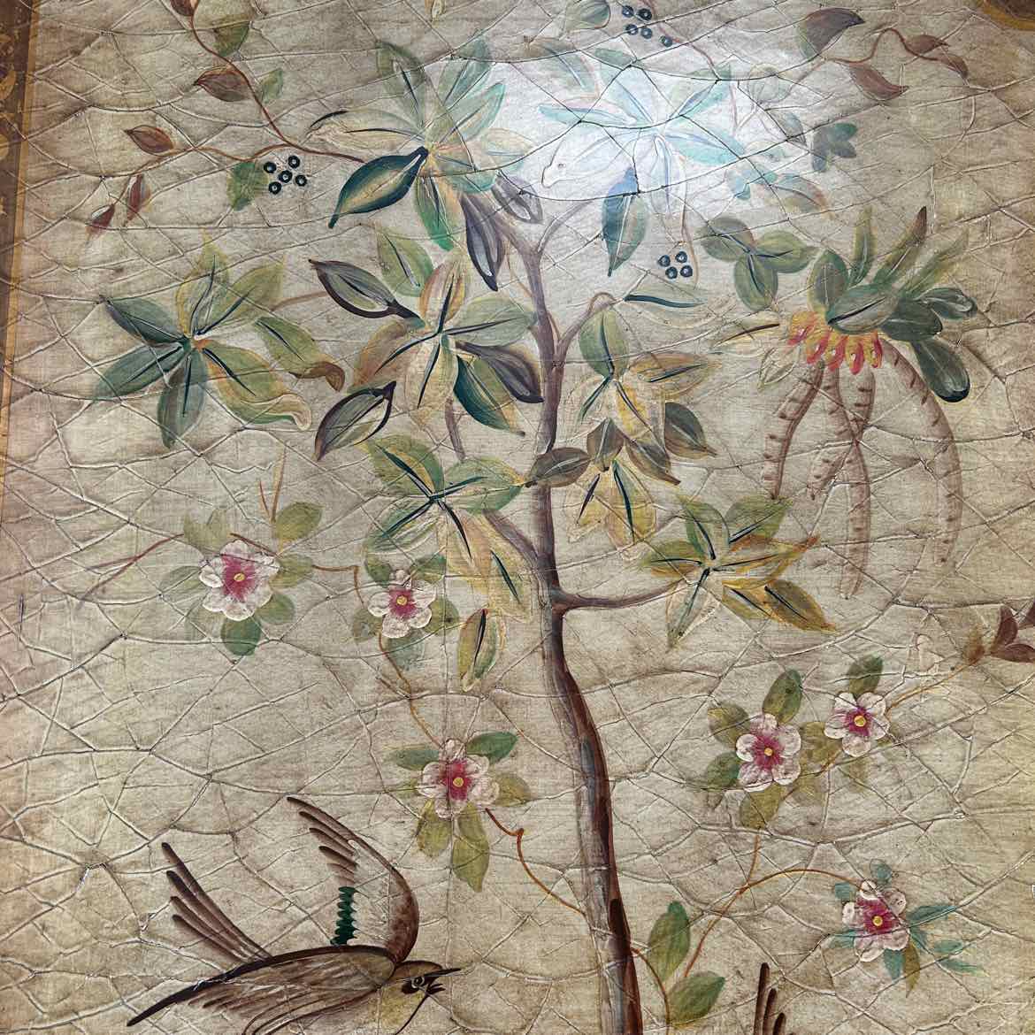 Tree of Life w/2 Birds Painted on Wood
