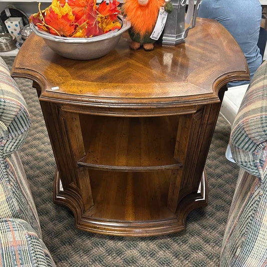 Wood Side Table w/2 Shelves