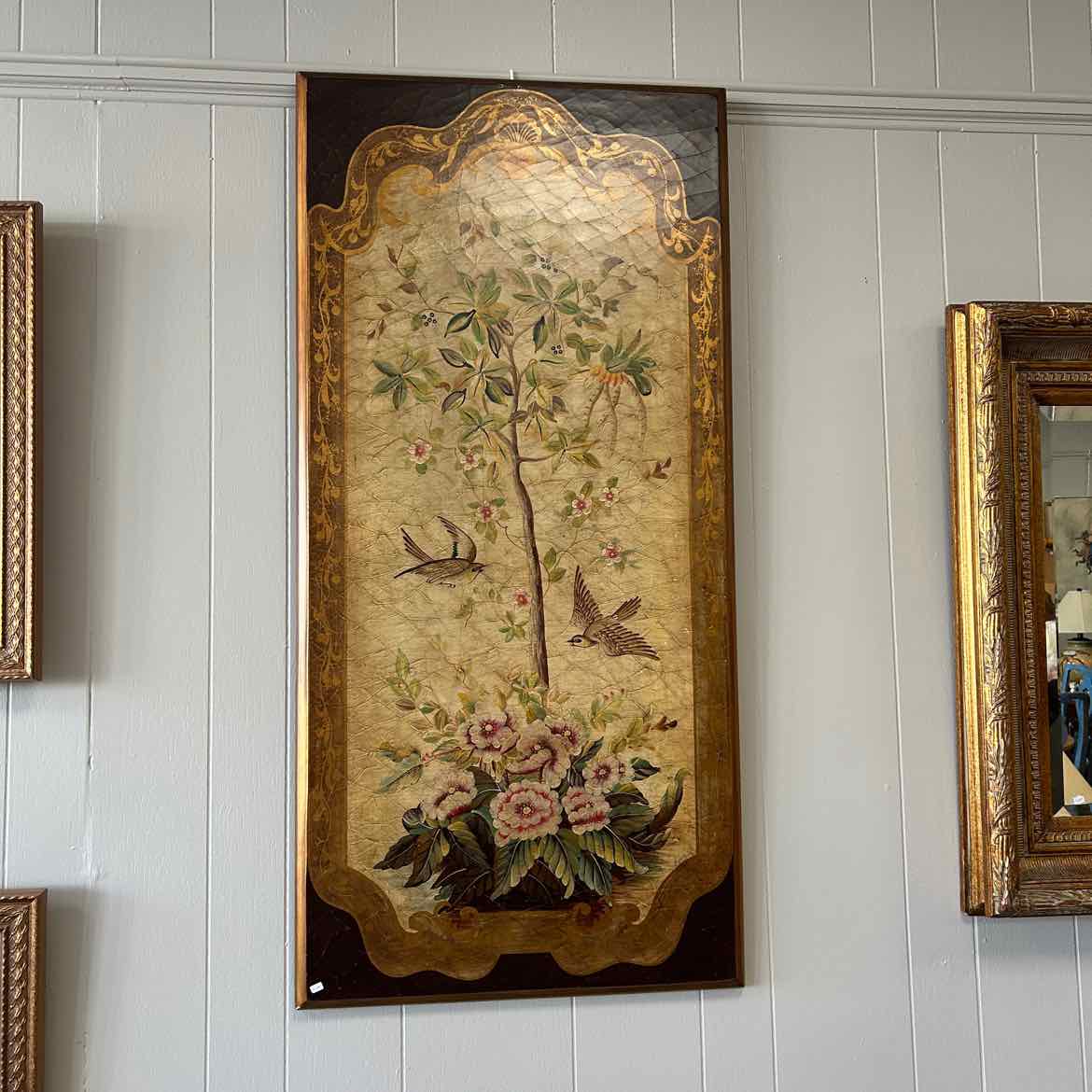 Tree of Life w/2 Birds Painted on Wood