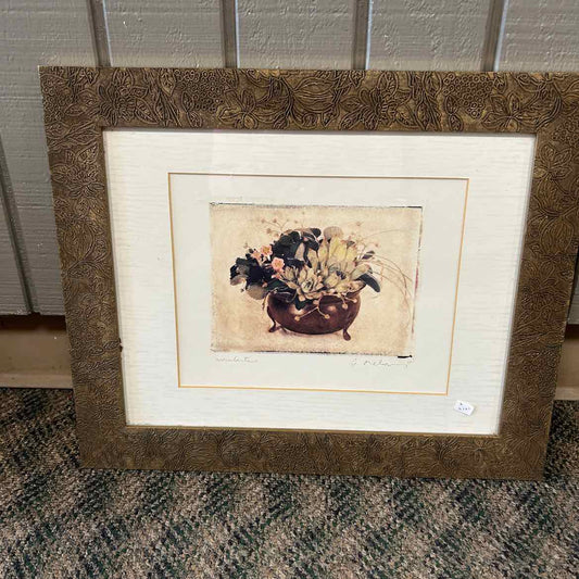 Gold Framed Picture of Succulents
