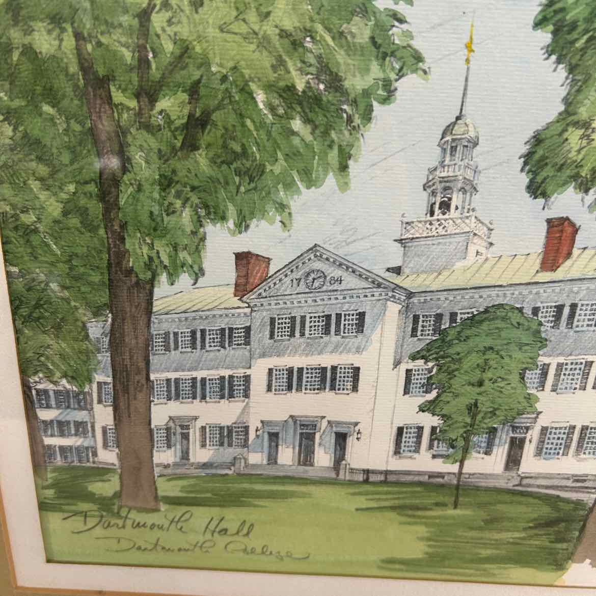 Watercolor Picture of Dartmouth College