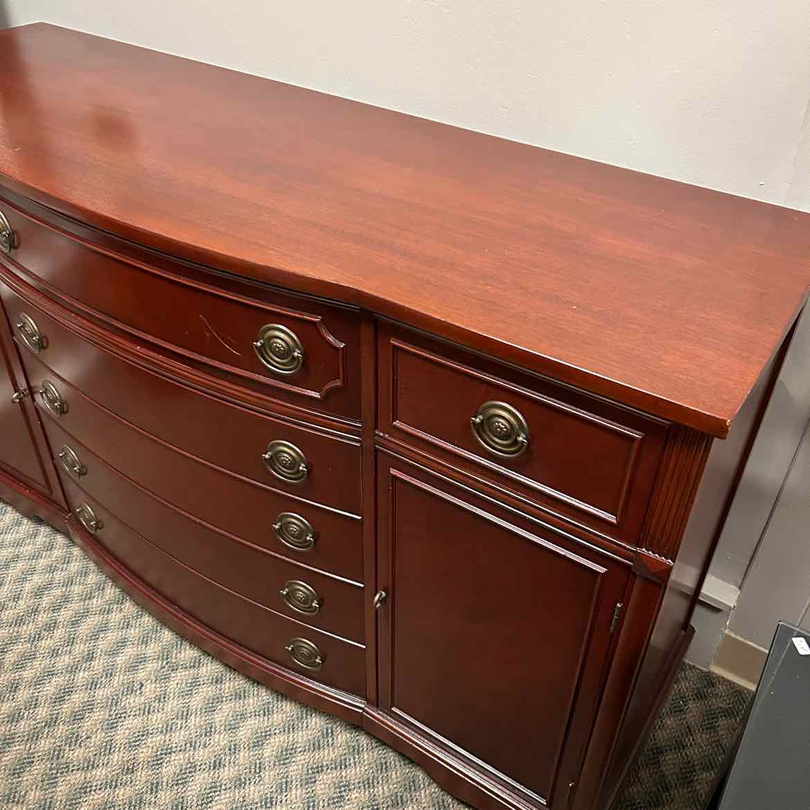 Mahogany Buffet w/Metal Drawer Hinges