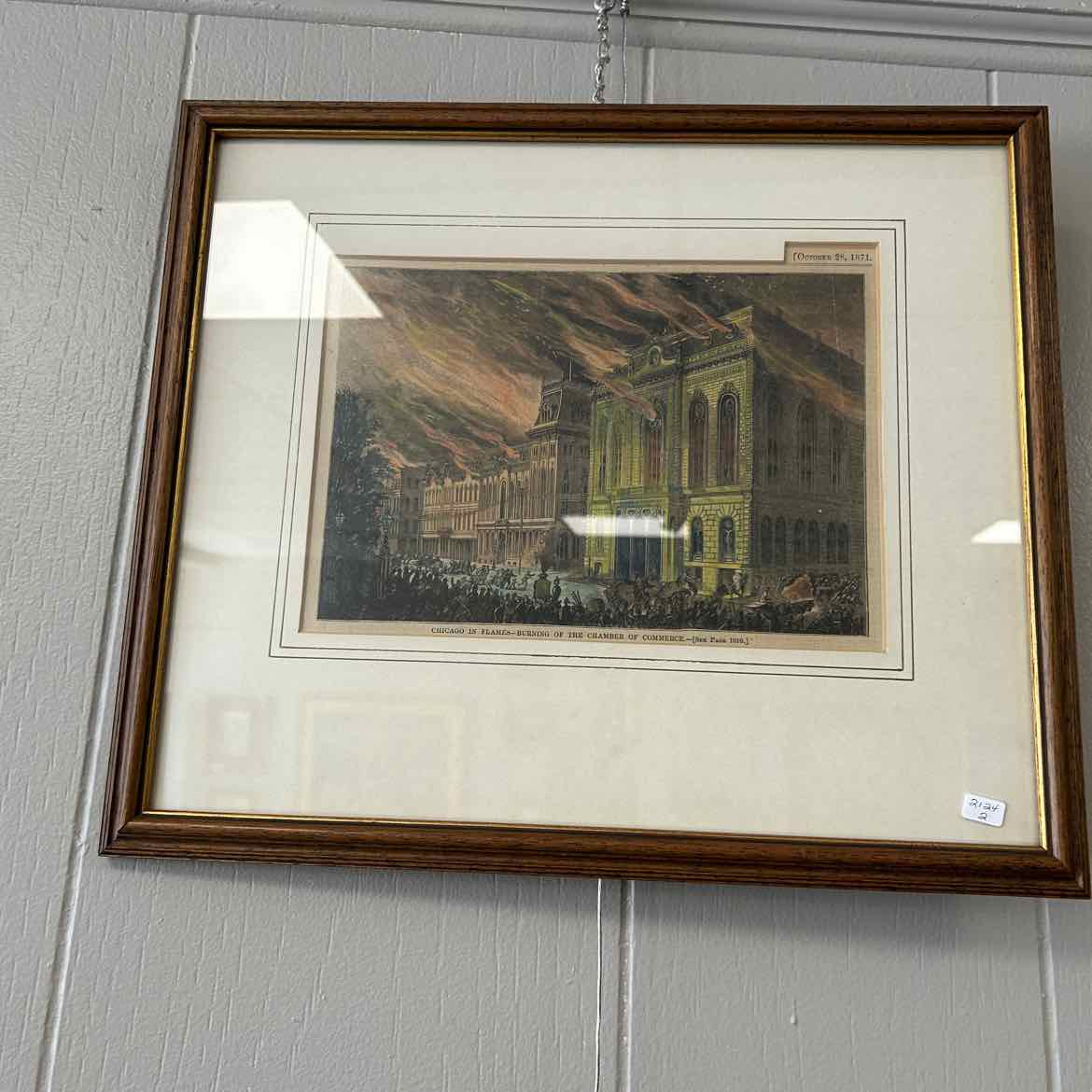 Original Engraving Chicago Fire