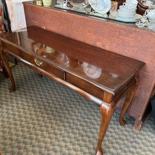 Wood Sofa Table w/Gold Hinges