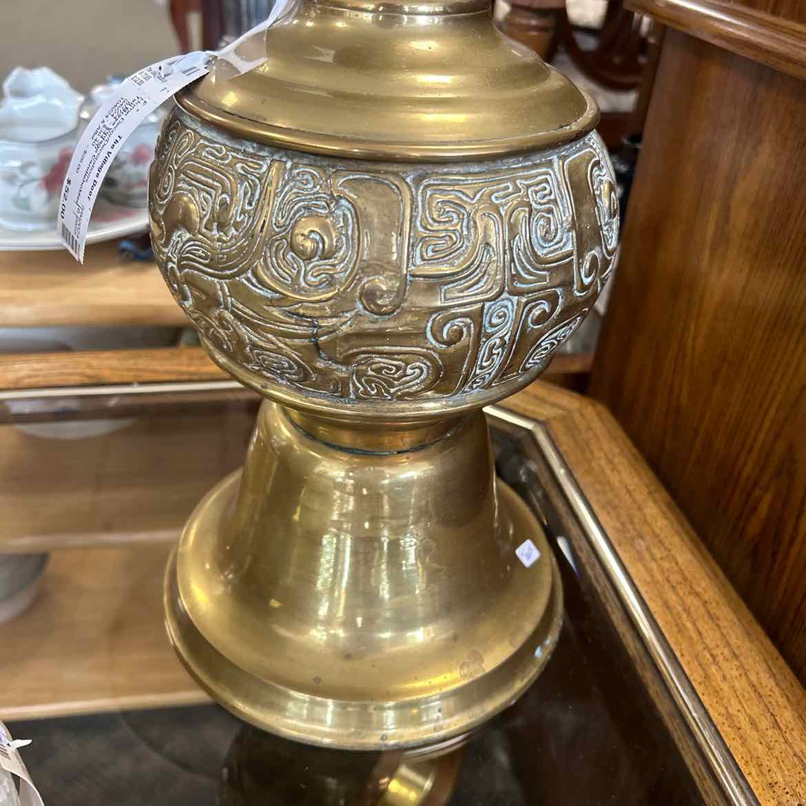 Tall Brass Vintage Candleholder