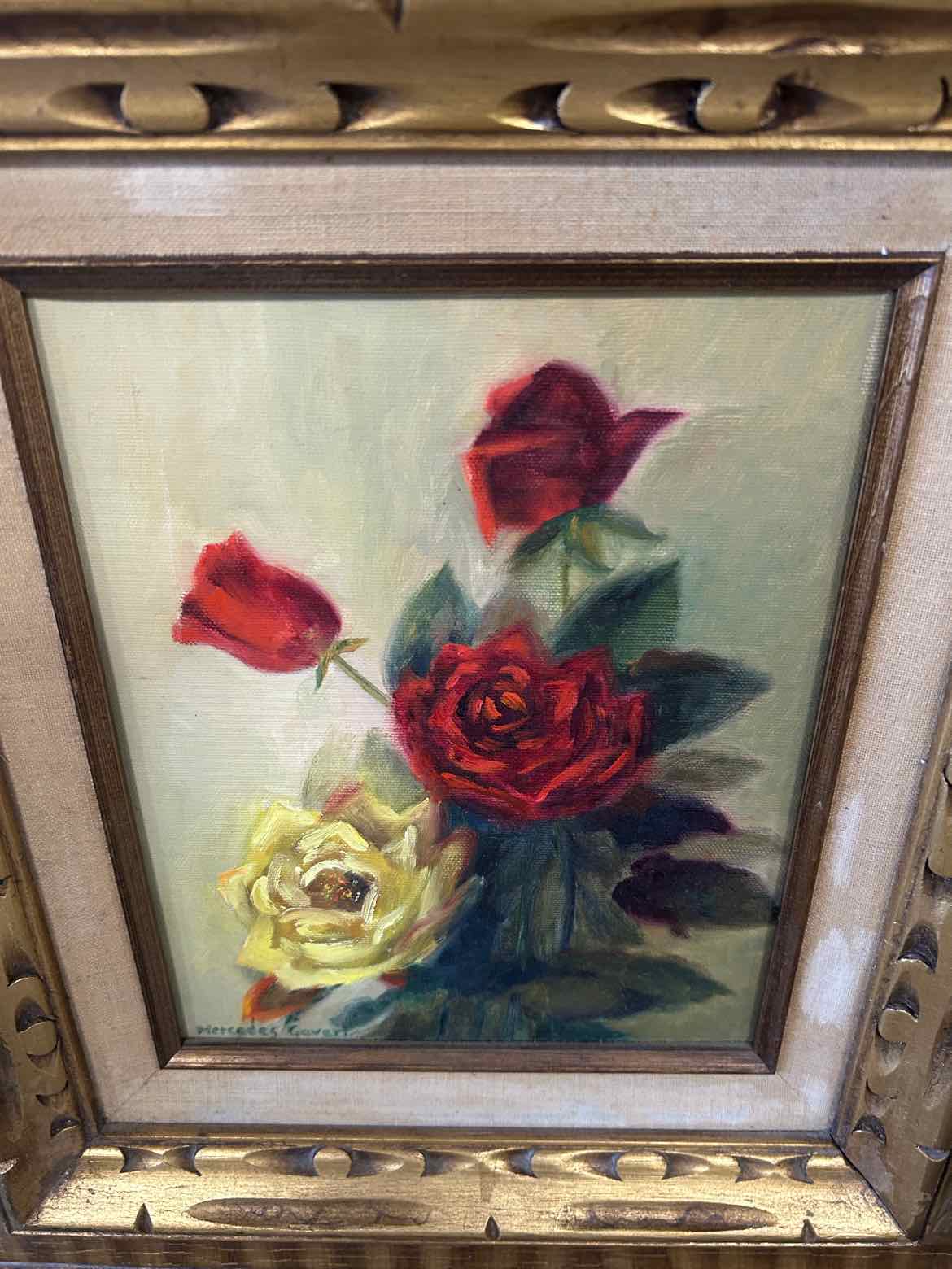 Rose Picture in Gold Frame