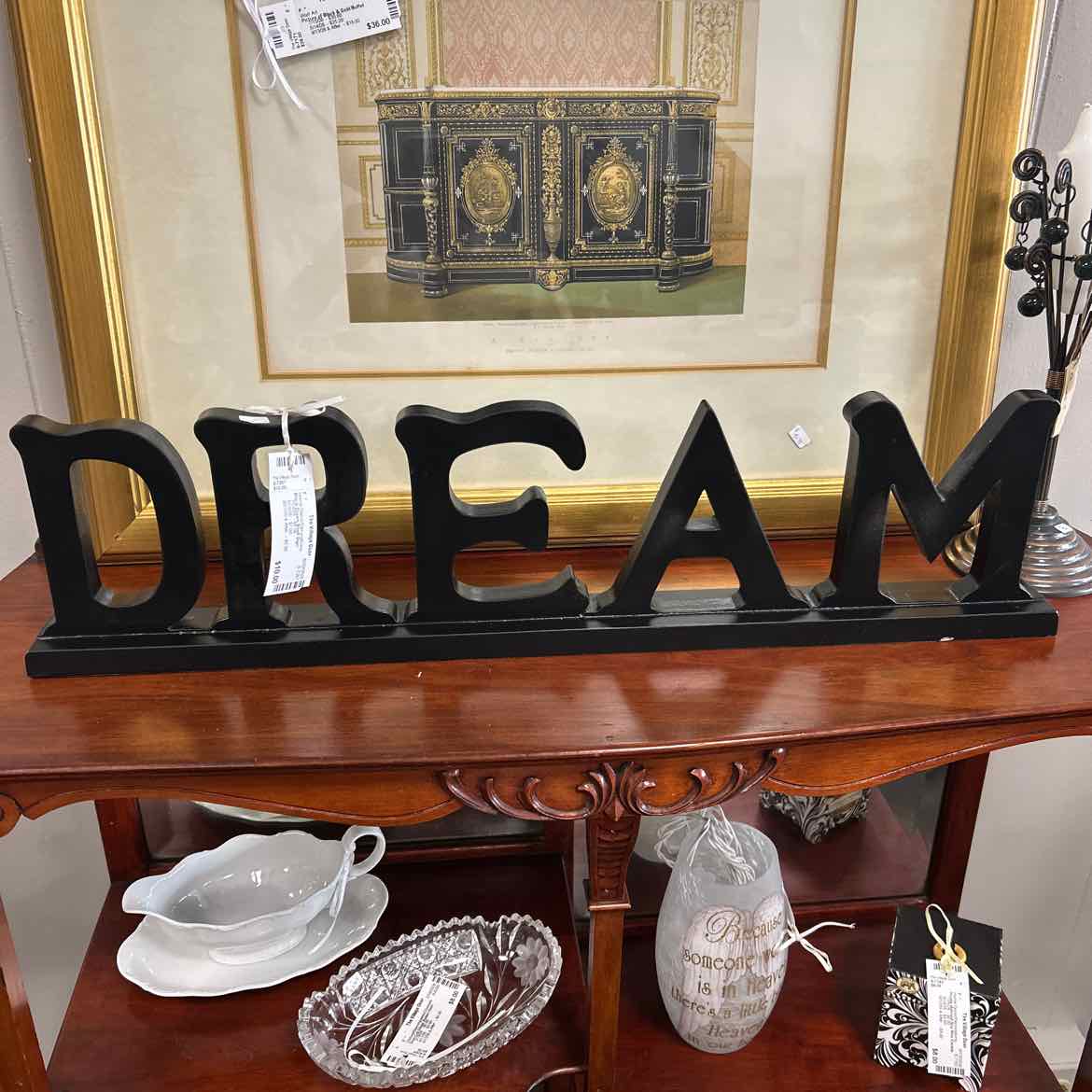 Black Dream Shelf Sign