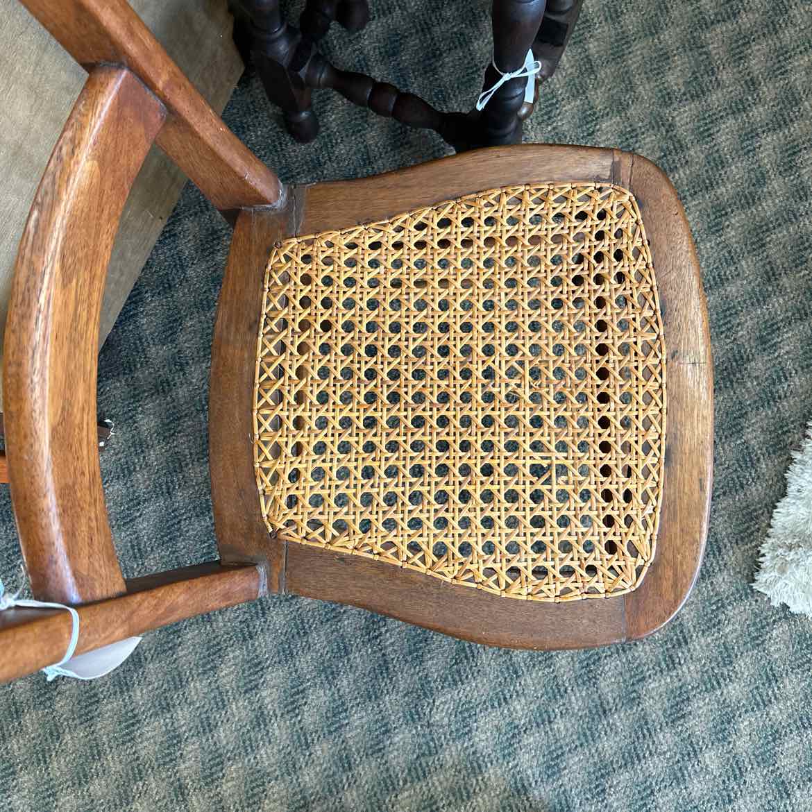 Wood Chair w/Cane Seat