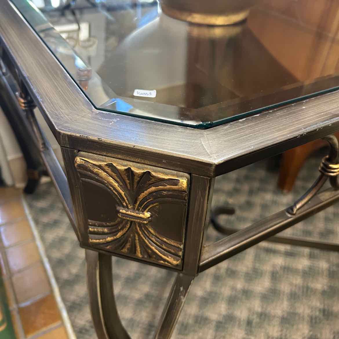 Glass & Metal End Table