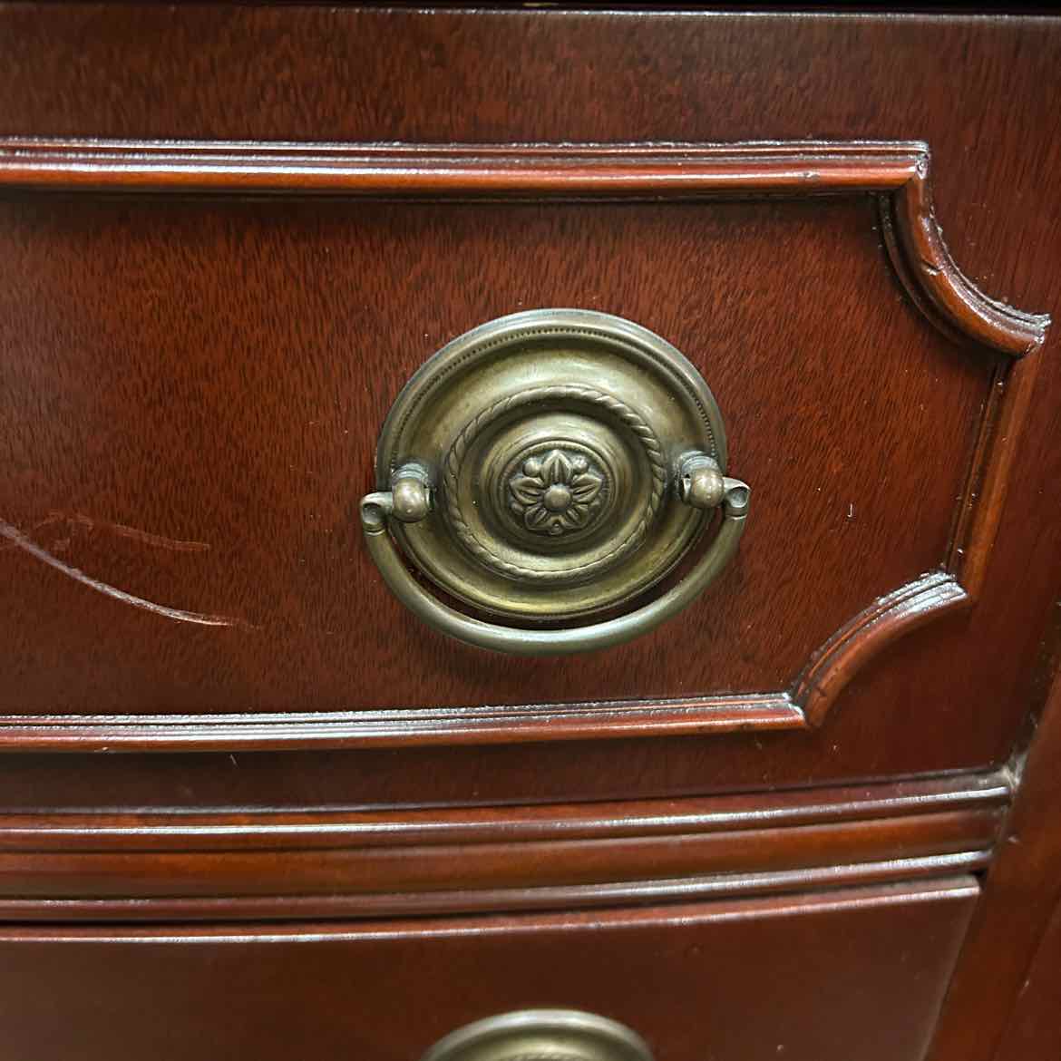 Mahogany Buffet w/Metal Drawer Hinges