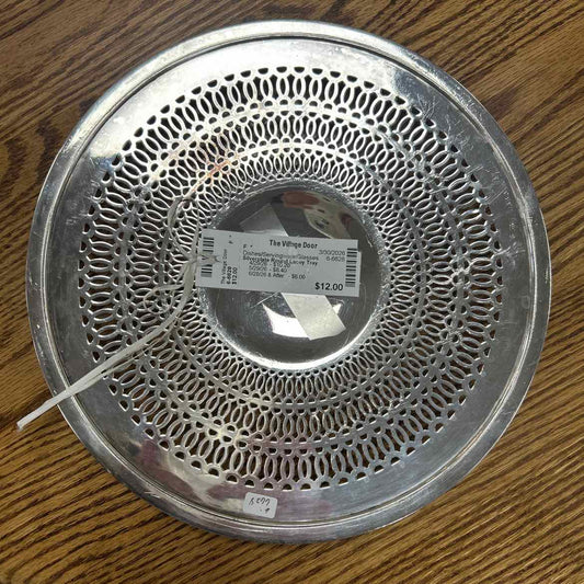 Silverplate Round Lacey Tray