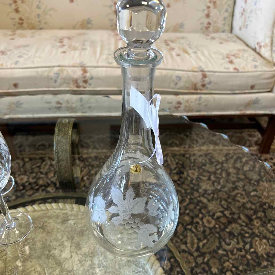 Crystal Wine Decanter w/5 Glasses