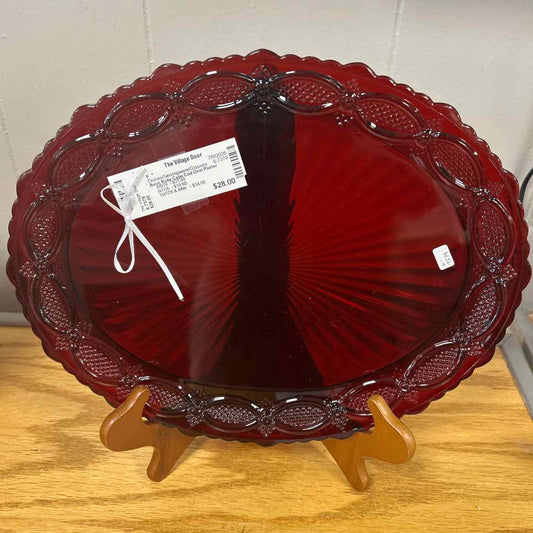 Avon Ruby Cape Cod Oval Platter