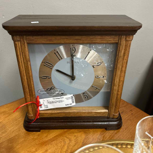 Square Bulova Mantel Clock