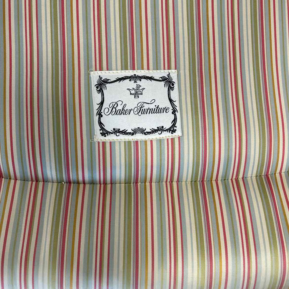 Baker Striped Arm Chair AS IS
