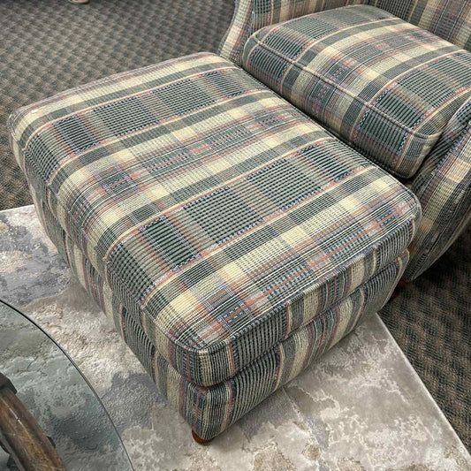 Plaid Pastel Color Ottoman