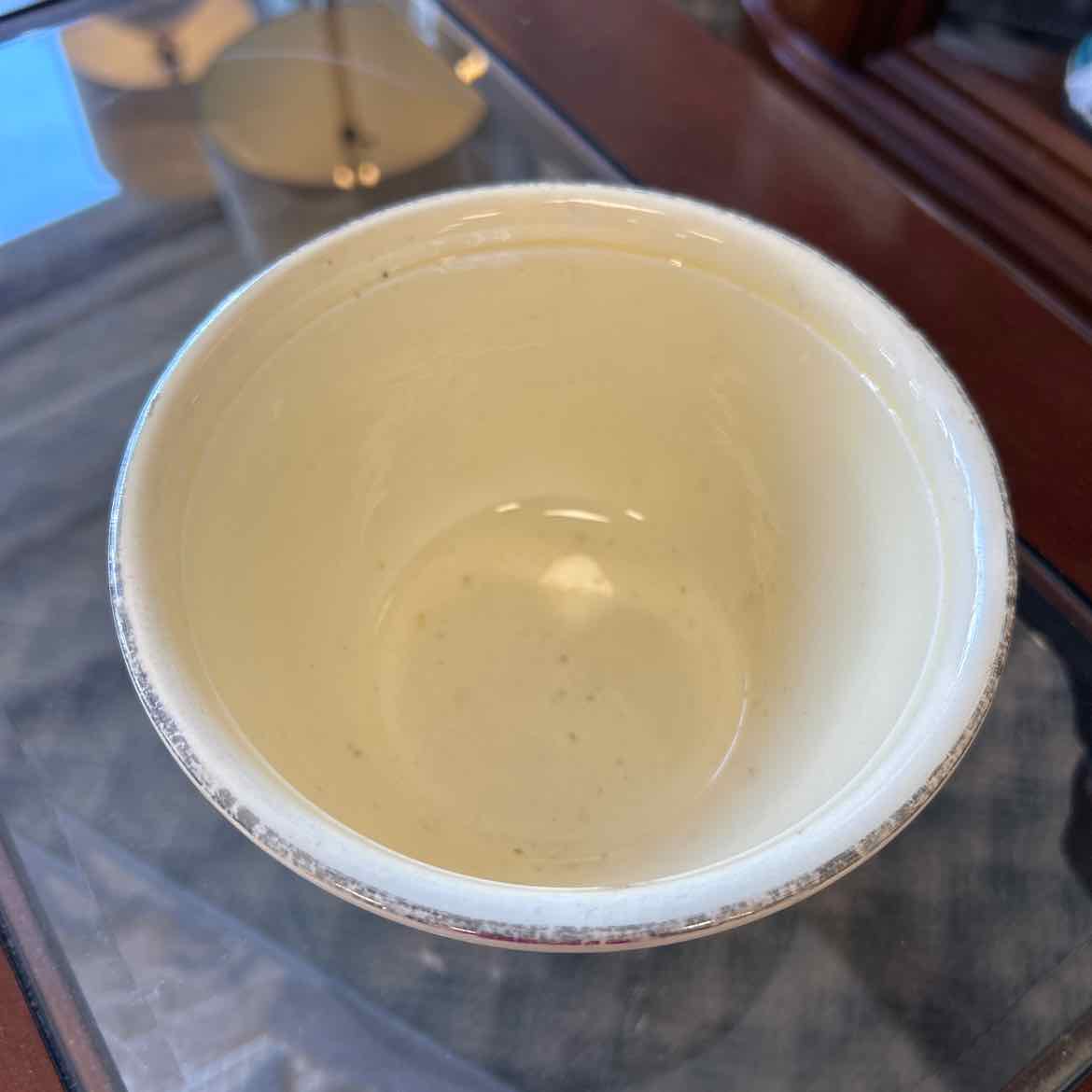 Vintage Yellow Pottery Bowl