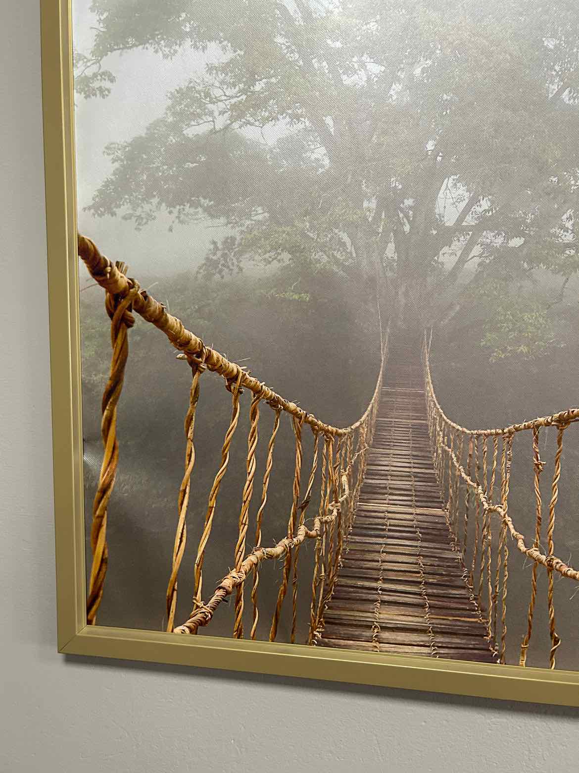 Picture of Rope Bridge in Gold Frame