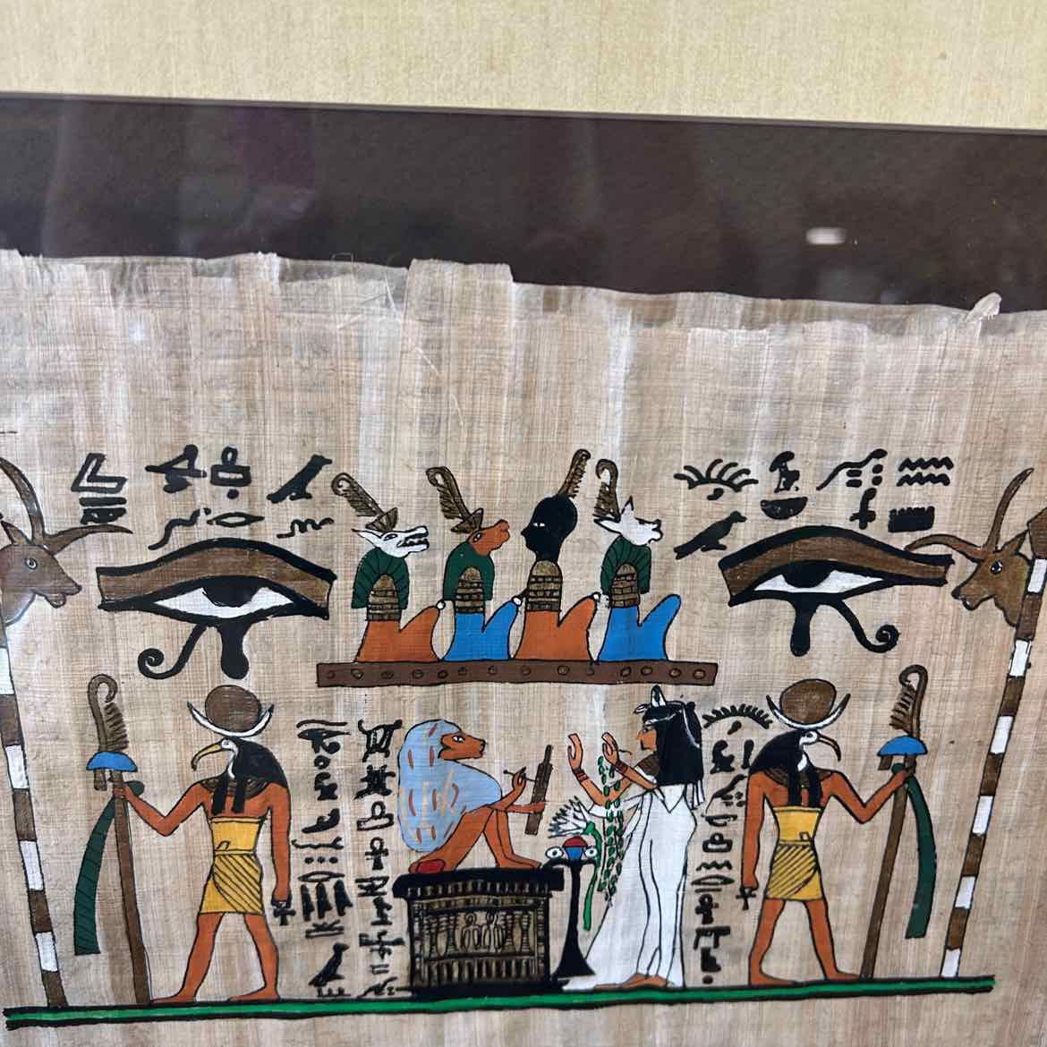 Egyptian Cleopatra Painting on Papyrus