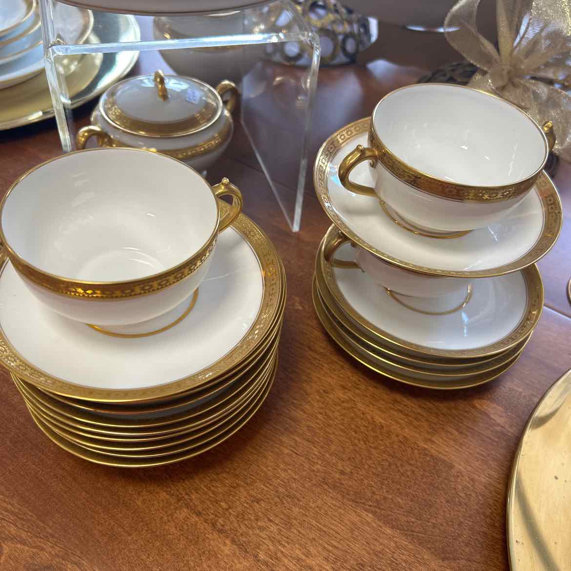 70 pc Haviland Gold Rimmed China