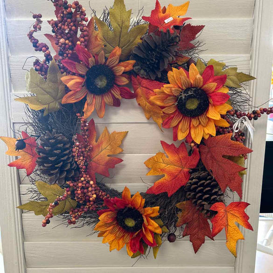 Autumn Wreath w/Pinecones & Berries