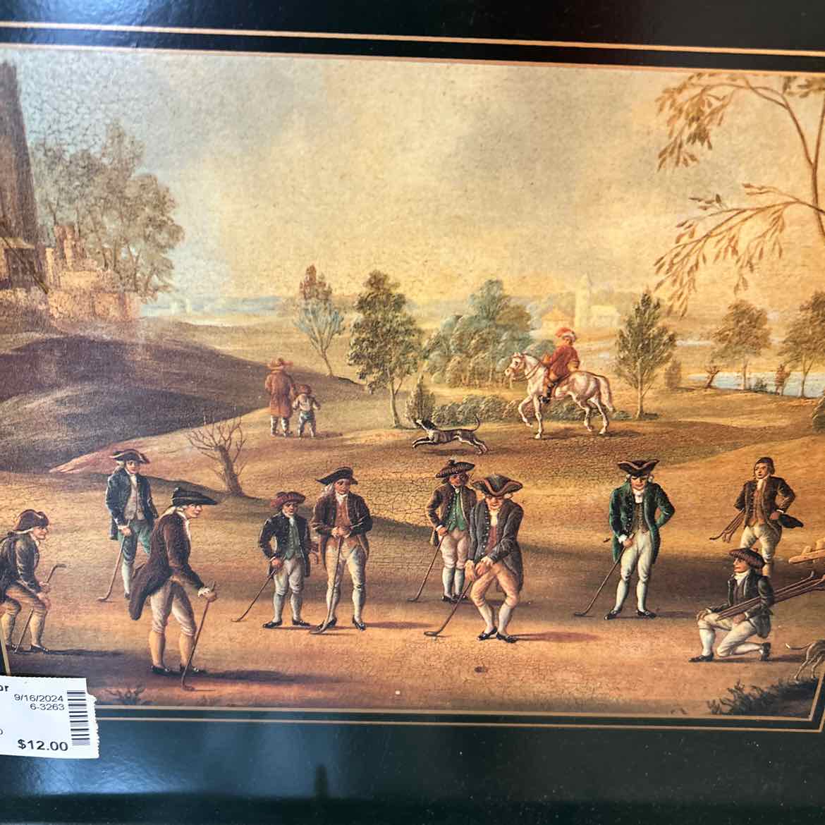 Black Tray w/Men Golfers