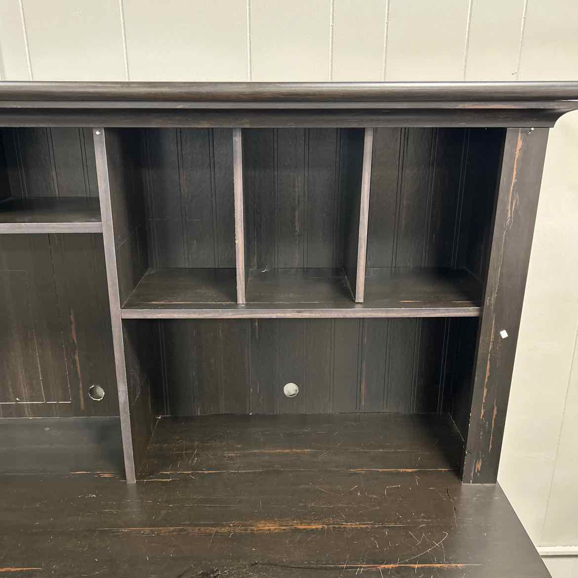 Black Desk With Hutch