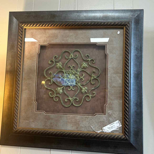 Medallion in Brown Frame
