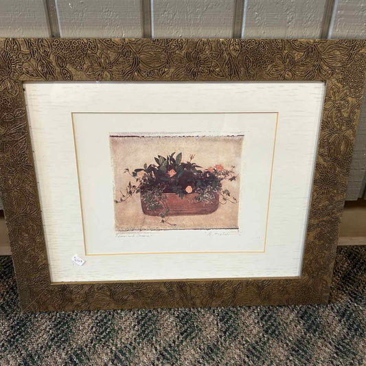 Roses & Greens Picture in Gold Frame