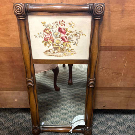 Early American Wood Framed Wall Mirror