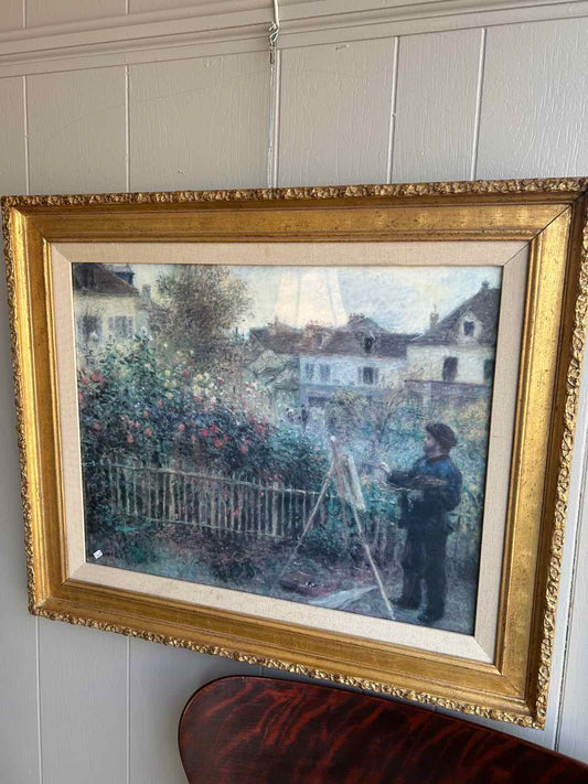 Monet Scene -Artist w/Easel