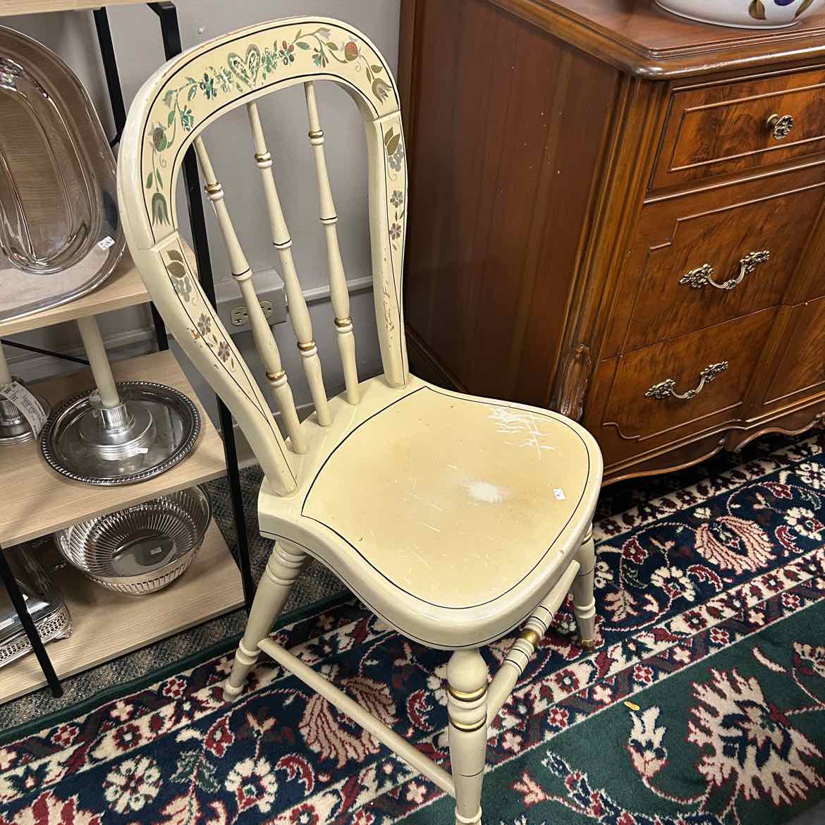 Small Cream Painted Chair AS IS