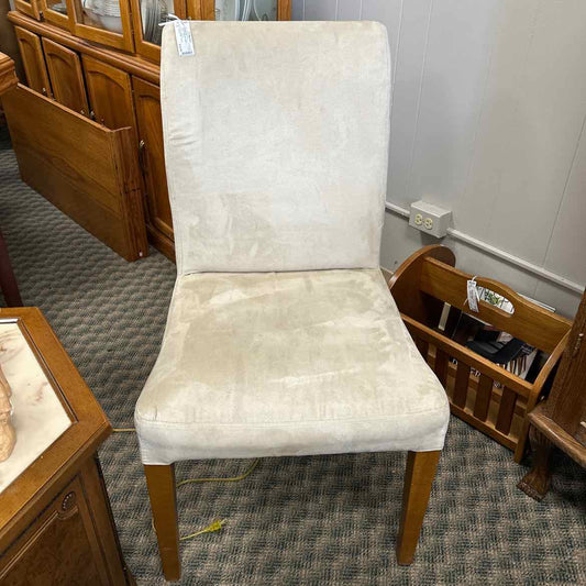 Ivory Ultra-Suede Side Chair