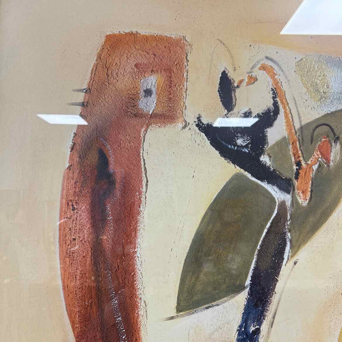 Abstract Picture in Dark Wood Frame