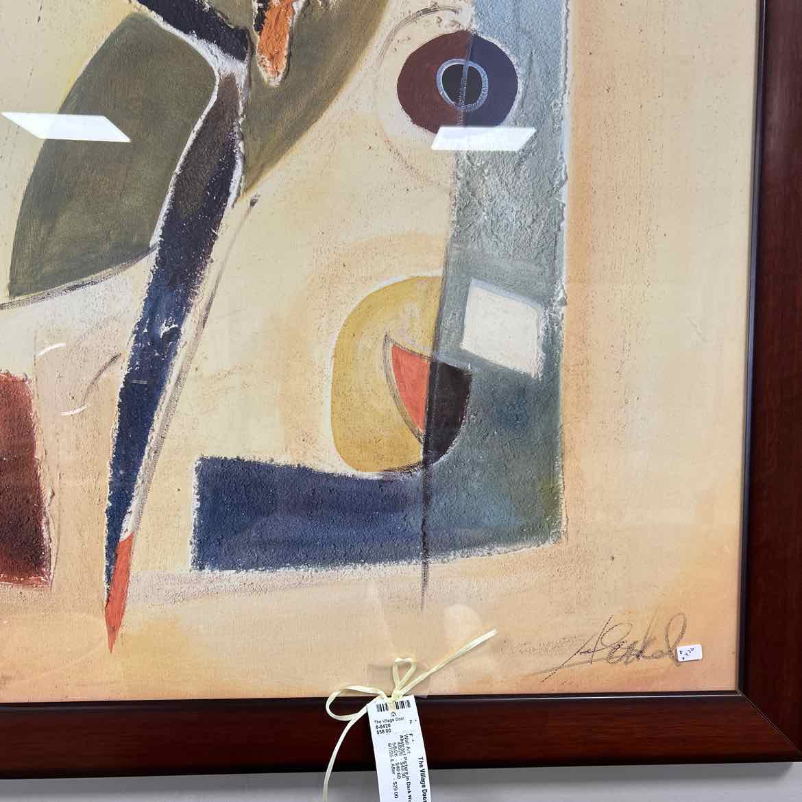 Abstract Picture in Dark Wood Frame