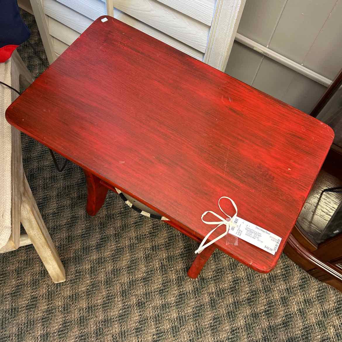Small Red End Table