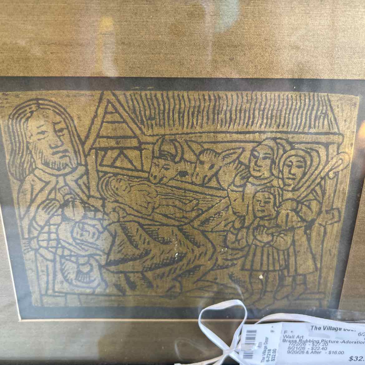 Brass Rubbing Picture -Adoration Shepard