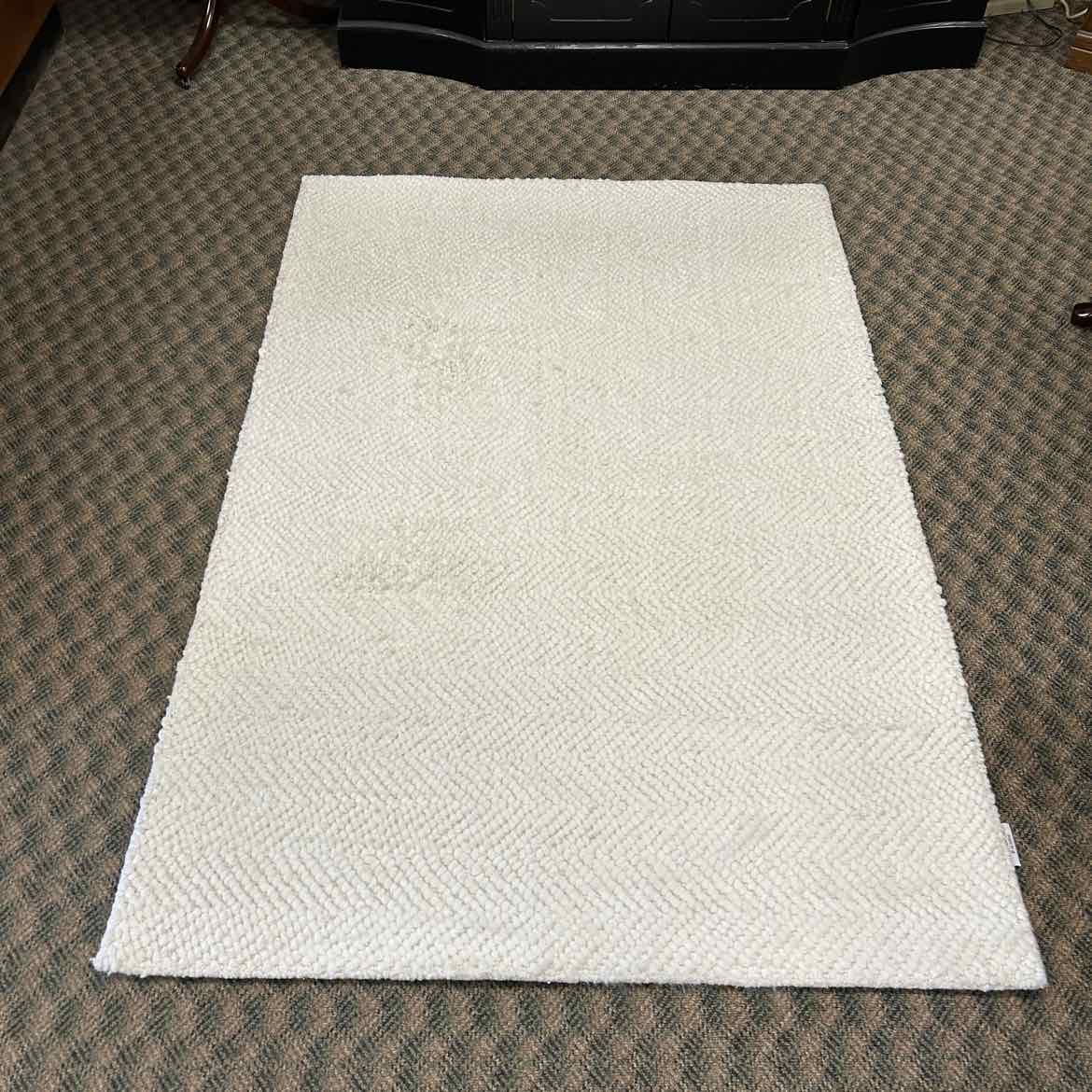 36x70 White Polyester Area Rug